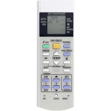 Ersatzfernbedienung für Panasonic-Klimaanlagen, kompatibel mit den National-Modellen A75C2821, A75C2823, RM-8023Y, A75C3058, A75C3155 und A75C3289 (1/5)