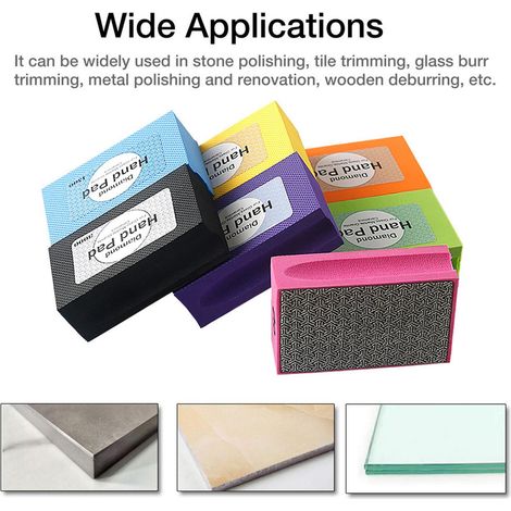 Diamant-Handpolierpads zum Schleifen und Polieren von Granit, Glas, Marmor, Beton und Stein (1/5)