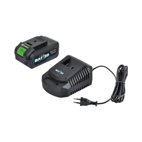 Chargeur rapide 20V 4Ah avec batterie Li-ion – Compatible appareils Ribimex R-BAT20 – Temps de charge 2h – Idéal pour électroportatif (1/5)