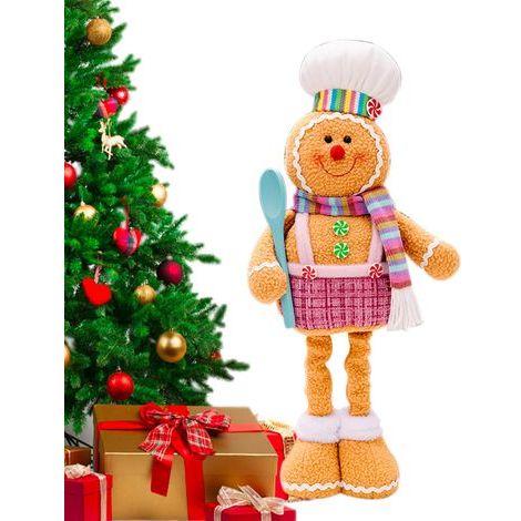Décorations Pain d'Épice - Décorations pour Maison en Pain d'Épice - Figurines Adorables Lavables à Jambes Rétractables pour Cuisine Maison Bureau Fenêtre (1/4)
