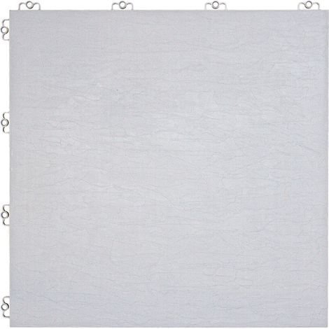 Dalle en plastique grise argent épaisseur 8 mm Dalle effet pierre à dimensions 38,5 x 38,5 cm Dalle résistante et simple à poser pour garage (1/2)