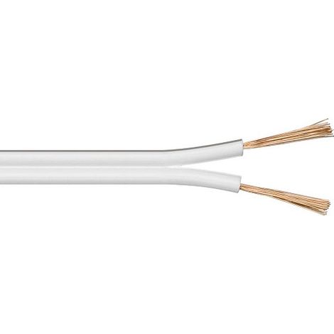 Cable para altavoz 2x 4 mm2 10 M Blanco