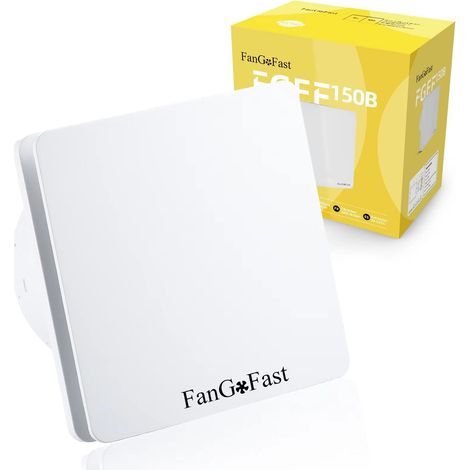 Extracteur d'Air 150mm, Ventilateur Salle de Bain 132m³/h, Silencieux Concevoir Ventilateur Extracteur d'Air avec Clapet Anti-Retour pour WC Cuisine Fenêtre (1/5)