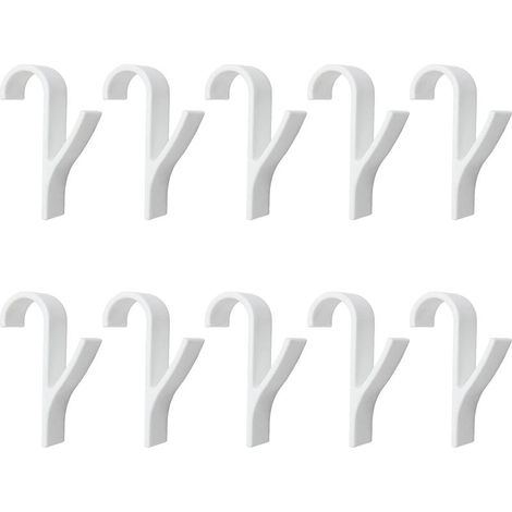 10er-Pack Heizkörperhaken, weiße Kunststoff-Heizkörperhaken, Handtuchhalter-Heizkörperhaken, Handtuchhaken für Badezimmer und Küche (weiß) (1/5)
