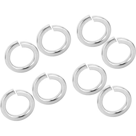 200 rondelles frein fendues M8 en acier inoxydable 304, diamètre extérieur 12,7 mm (0,5 pouce), quincaillerie de fixation pour l'industrie mécanique (1/5)