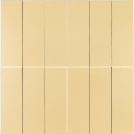 Carrelage effet pierre jaune mate 10x30 cm – Pâte rouge – Surface lisse pour murs intérieurs – Résistant à l'usure et facile à nettoyer – Mainzu Ceramica (1/5)
