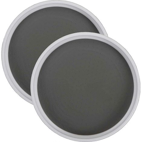 Lot de 2 plateaux tournants antidérapants de 30 cm (12 pouces) pour le rangement de cuisine et l'organisation des épices. (1/5)