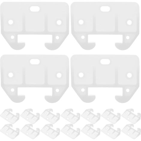 Lot de 25 rails guidage tiroir en plastique blanc, installation grande (1/5)