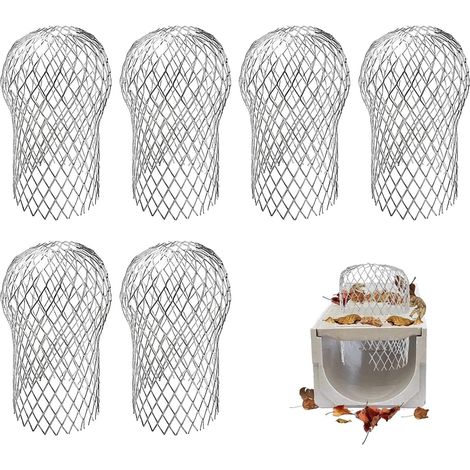 Crapaudine de Gouttière en Aluminium,Filtre Gouttiere,Filtre de Gouttière,Filtre Anti Feuille,Crapaudines Pour Gouttière,Protections De Gouttière pour Maison,Avant-toit,Fossé,Égou,15×9CM 6PC (1/5)