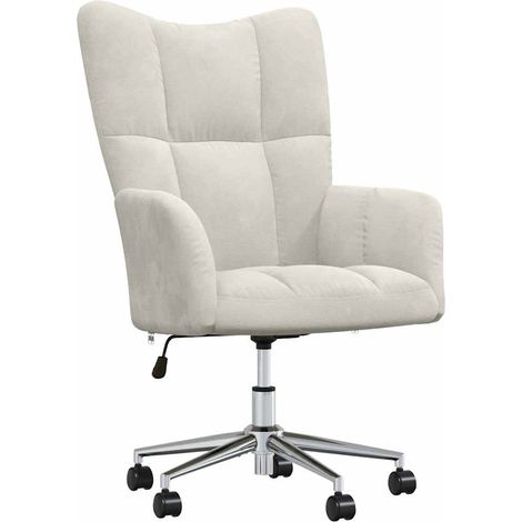 Maison Exclusive - Sedia Relax Bianco Crema Velluto