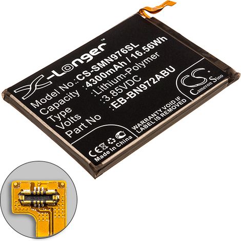 NX - Batterie téléphone, smartphone, GSM pour Samsung Note 10+ 3.85V 4300mAh - EB-BN972A (1/3)