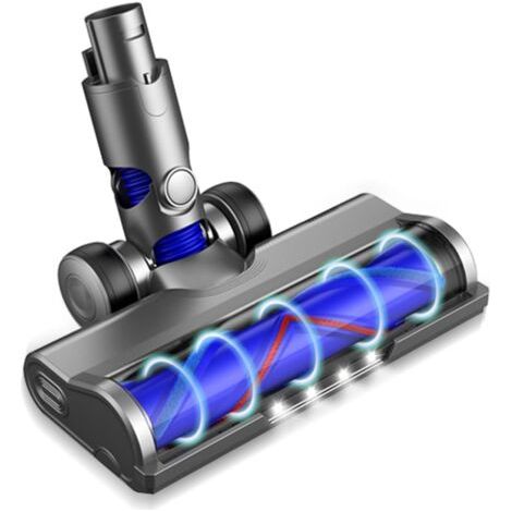 Tête de rechange pour aspirateur sans fil Dyson V6, DC58, DC59, DC61, DC62, DC74, rouleau en forme de V avec LED, idéale pour tapis et sols durs, compatible interfaces A et B (1/5)