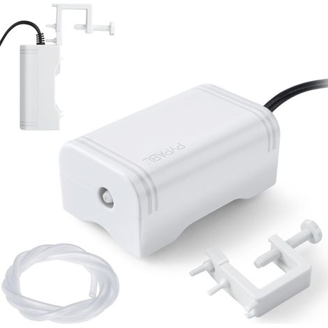 Mini Pompe à Air d'Aquarium, 1,5W 2,5W Pompe à Oxygène d'Aquarium Suspendue, Bulleur Aquarium Silencieux pour Aquarium jusqu'à 230L (1/5)