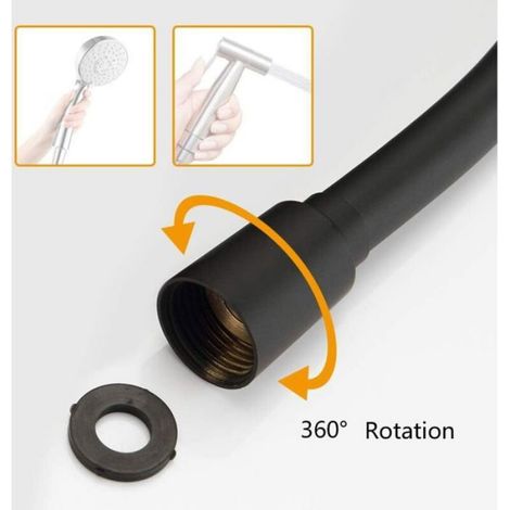 Flexible - Tuyau De Douche - Anti-Torsion 2 M - PVC - Revêtement Antimicrobien Ruber - 1 Pièce (1/5)