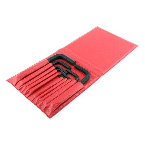 Facom – Jeu de 10 clés mâles 6 pans en pouces – Acier allié chromé satinée – Trousse compacte pour rangement optimisé – Pour vis et écrous