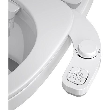 Non Electric Left Toilet Bidet with Double Retractable Self-Cleaning Nozzles - Front and Rear Cleaning - Japanese Toilet Bidet Easy to Install and Use (1/5)
