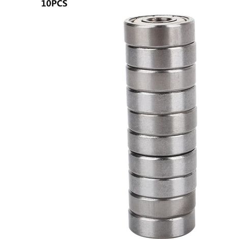 Lot de 10 roulements à billes 608-2RS, gorge profonde, double étanchéité caoutchouc, pour skateboard, moto, machines industrielles