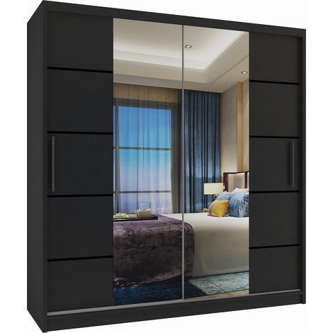 Schiebeschrank Belini 158 cm Mit Schubladen mit Spiegel eiche wotan eiche sonoma Hersteller (1/3)