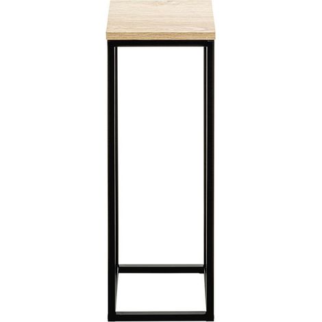 Pegane – Porte-plantes en bois chêne et métal noir – Dimensions 19x19x54 cm – Capacité 10 kg – Structure robuste en tube d'acier (1/4)