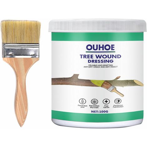 Ouhao Pansement d'arbre Processus d'élagage Protection de guérison Anti-séchage Anti-fissure Anti-insecte, 5100G avec brosse (1/5)