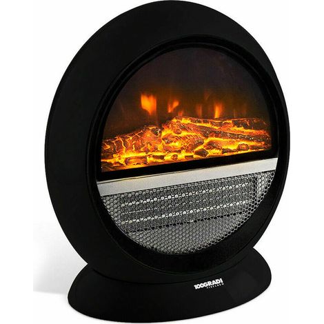 Camino Effetto Fuoco Stufa Elettrica Polifemo Led Caminetto Portatile 1500W 35cm