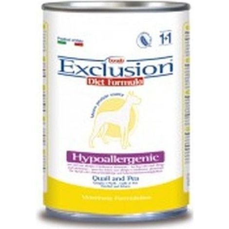 Exclusion Cane con Intolleranze, Quaglia e Piselli 400gr