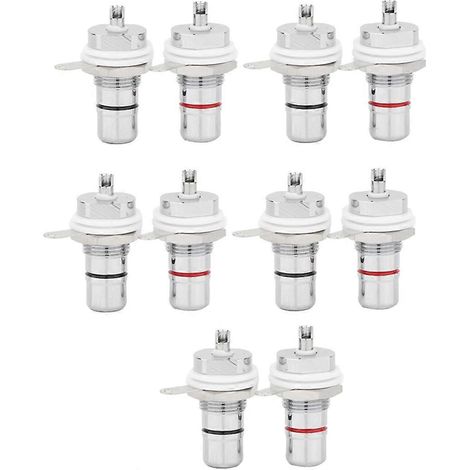 Rhodinierte Buchse, weiblicher Einbaustecker, Audioanschluss