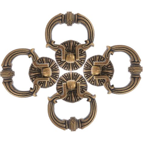 4 Pieces Furniture Wardrobes Cabinets Cabinet Handles Kitchen Vintage (1/5)