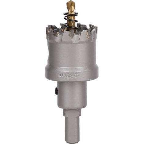 Foret de scie cloche en carbure TCT, coupe-trou robuste de qualité industrielle pour acier inoxydable, métal, alliage, fonte, cuivre (35 mm) (1/4)