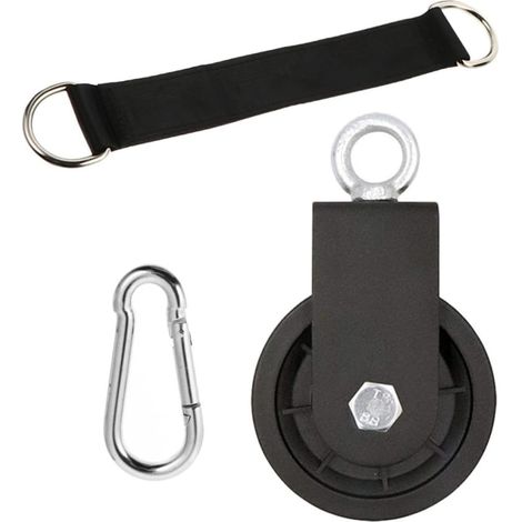 Sangle Suspendre en Nylon Poulie Fixe en Métal pour Musculation Triceps et Dos, Accessoire Polyvalent pour Entraînement à Domicile ou Salle de Gym (1/5)