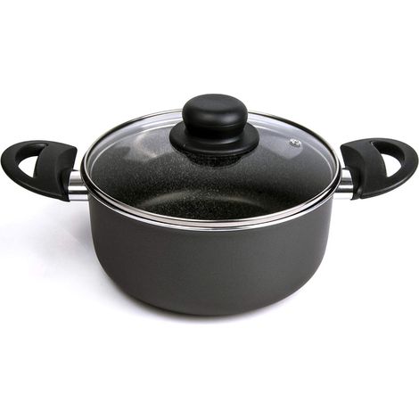 ALLUFLON Tradizione Italia Casseruola, Alluminio, Nero, 18 cm (1/5)