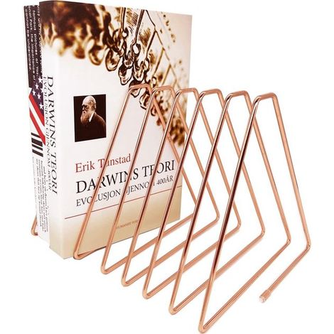 Sujetalibros - Soporte para libros - Metal - Soporte para libros - Ajustable - 7 compartimentos - Rosa (1/5)