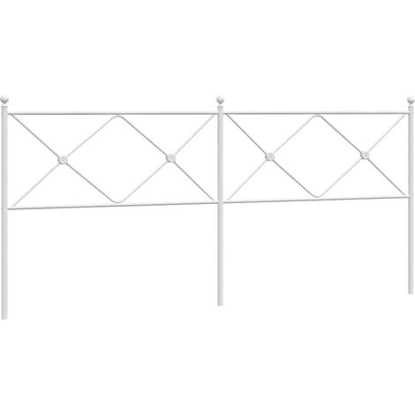 Maison Exclusive - Testiera di Ricambio in Metallo Bianco 200 cm