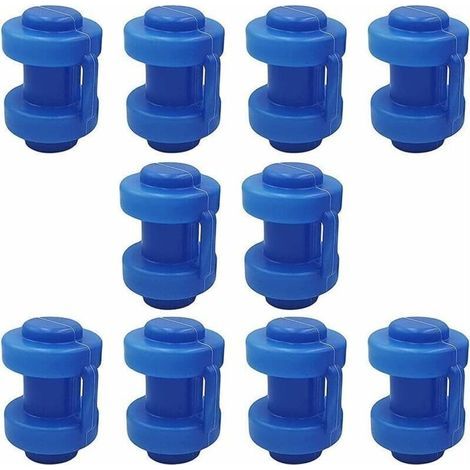 Capuchons Poteau Trampoline, 10 Pièces Trampoline Embout, Capuchons Pôle Trampoline, Capuchon D'Trampoline, pour Embout Poteau à Crochet Filet Filet de Sécurité Pièce de Rechange(Bleu) (1/5)
