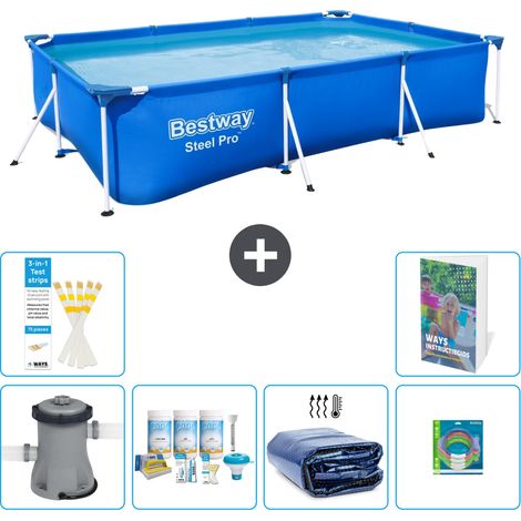 Bestway Steel Pro Rechteckig - 300x201x66 cm - 7-teilig S282