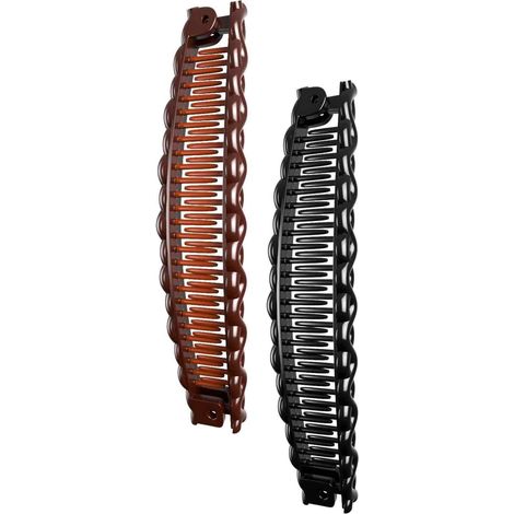 pinzas para el cabello tipo banana, accesorio para el cabello, plástico resistente, sujeción firme, cabello grueso y rizado, para mujeres/niñas. (1/5)