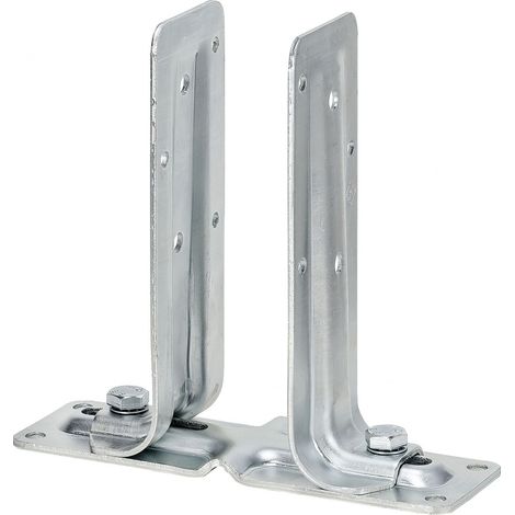 Vormann Verstellbare Stützenschuhe verzinkt 270/65 x 70-140 x 205 mm Einschlagbodenhülsen (1/2)
