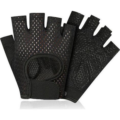 1 Paire de Protections de Paume Antidérapantes pour la Musculation et le Fitness, avec Trou en Maille (1/5)