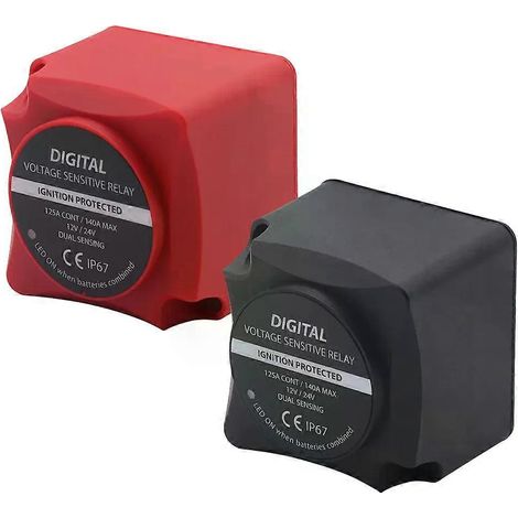 12V 24V 125A Dual-Batteriesystem VSR-Isolator Digitales spannungsempfindliches Relais Kfz-Spannungsempfindliches Relais (1/4)