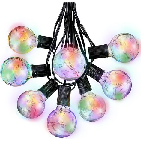 Catena Luminosa Esterno 7MT Solare con 10 Lampadine Multicolor G40 IP44 (1/5)