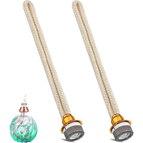 2 mechas para lámparas de aceite, mecha de repuesto para lámpara de aromaterapia de 18 mm, mecha de quemador catalítico duradera y segura, mecha de repuesto para lámpara de aceite aromático para difus (1/5)