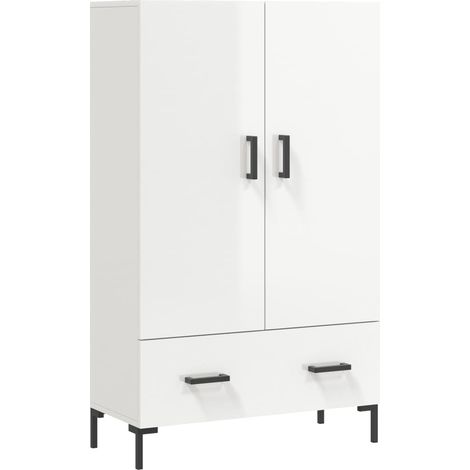 Maison Exclusive - Credenza Bianco Lucido 69,5x31x115 cm in Legno Multistrato