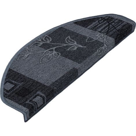 Tapis d'escalier Akzent Gris Demi-circulaire 23,5 x 65 cm