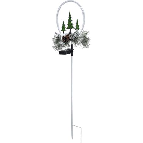 Lot de 2 lampes solaires LED d'extérieur avec fausses pommes de pin, décoration de jardin, villa ou pelouse, étanches IP65. (1/5)