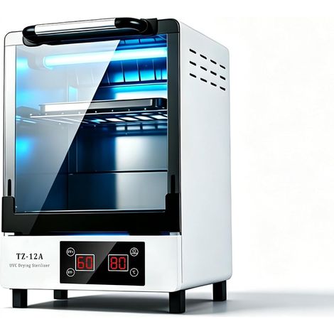 Stérilisateur UVC avec Séchage, Acier Inoxydable Chauffage 45-80 ℃, minuterie 0-60 min, Acier Inoxydable (1/5)