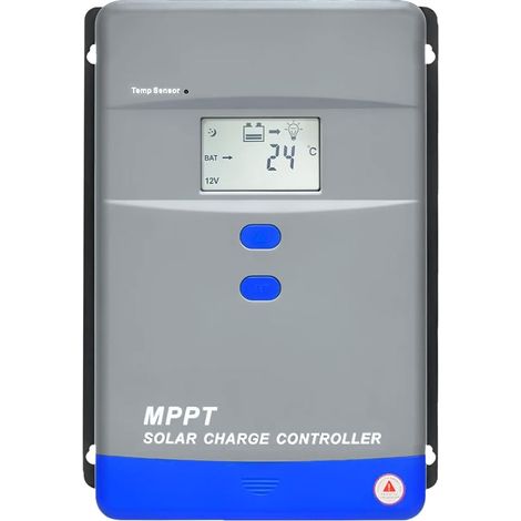 Contrôleur de charge solaire MPPT Régulateur de batterie automatique Affichage LCD, Entrée de panneau PV MAX 1040W-5200W pour AGM, Gel, charge de batterie inondée et au lithium, 80A-12 /48V