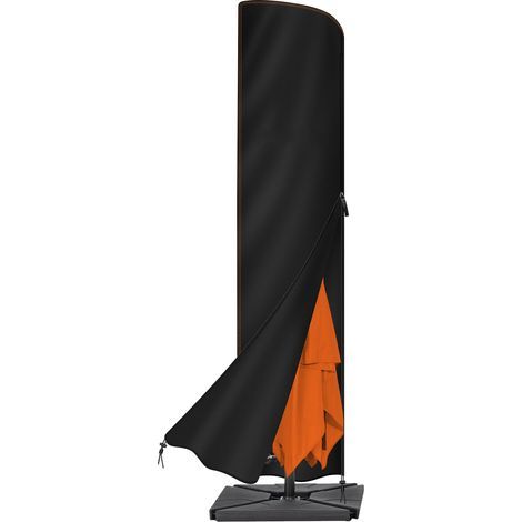 Housse de Protection pour Parasol déporté - Étanche - pour diamètre 2 m/3 m - Noir - 205 x 57x48 cm (1/4)
