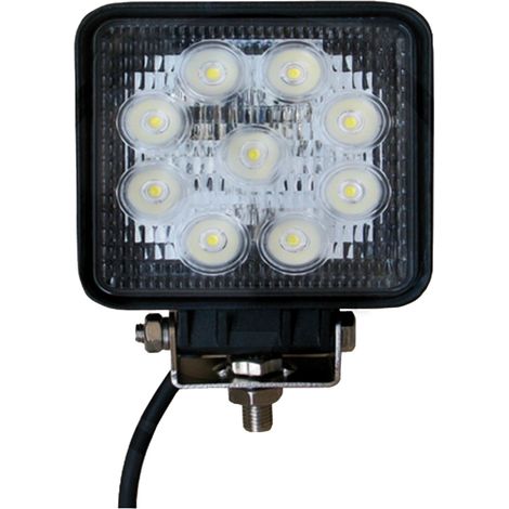 LED Arbeitsscheinwerfer Beleuchtung Elektrik Zusatzscheinwerfer 9 HighPower LEDs