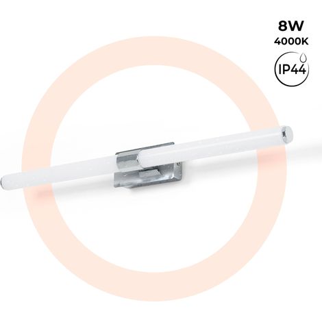 Applique LED tubolare per bagno - 8W - IP44 - 60cm