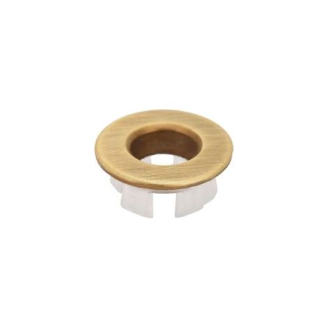 Anello di troppopieno rotondo in ottone per lavabo, copertura di troppopieno per lavabo da cucina e bagno, disponibile in 4 colori (bronzo) - Crezuo (1/4)